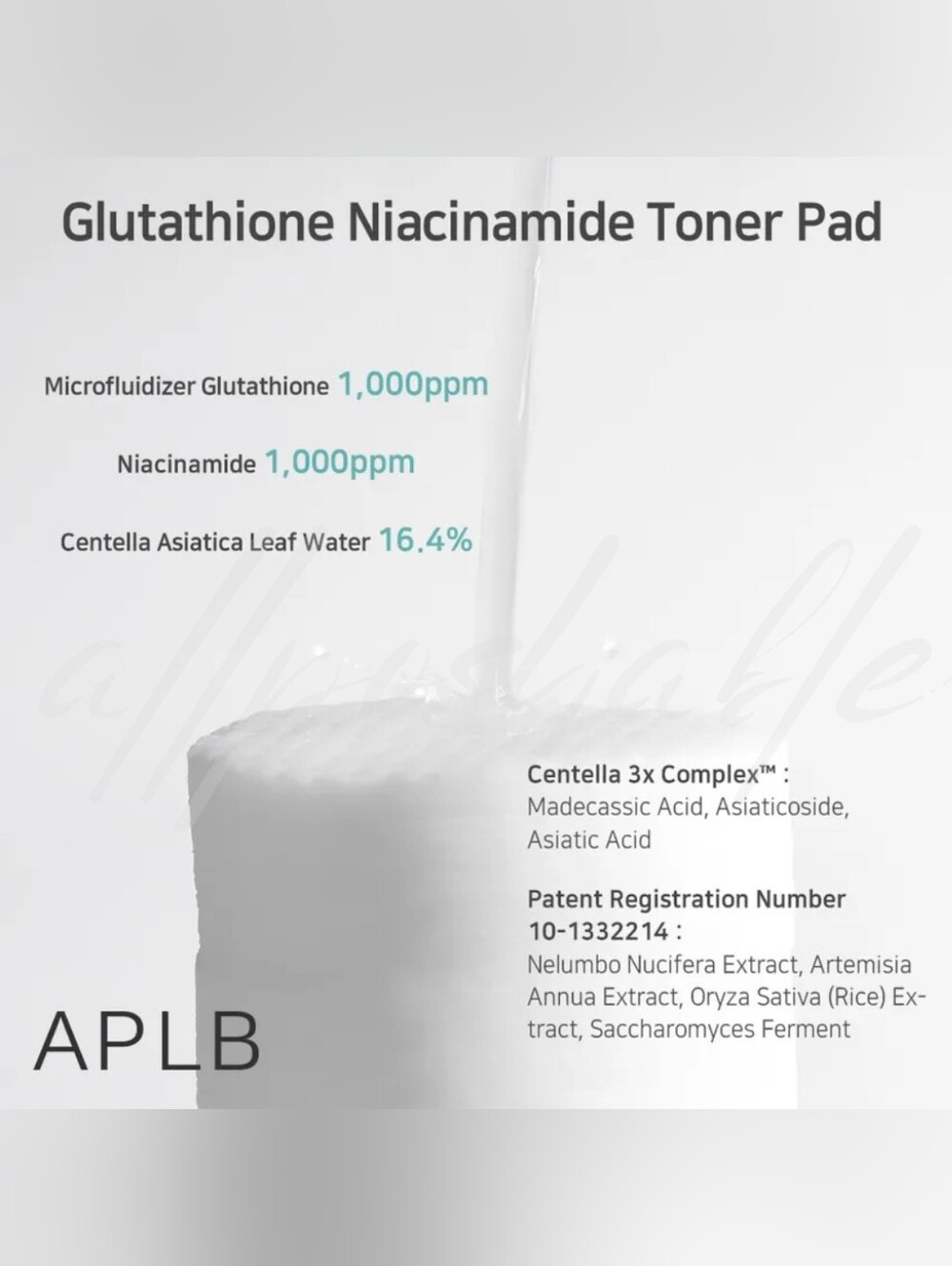 APLB - Glutathione Niacinamide Toner Pad